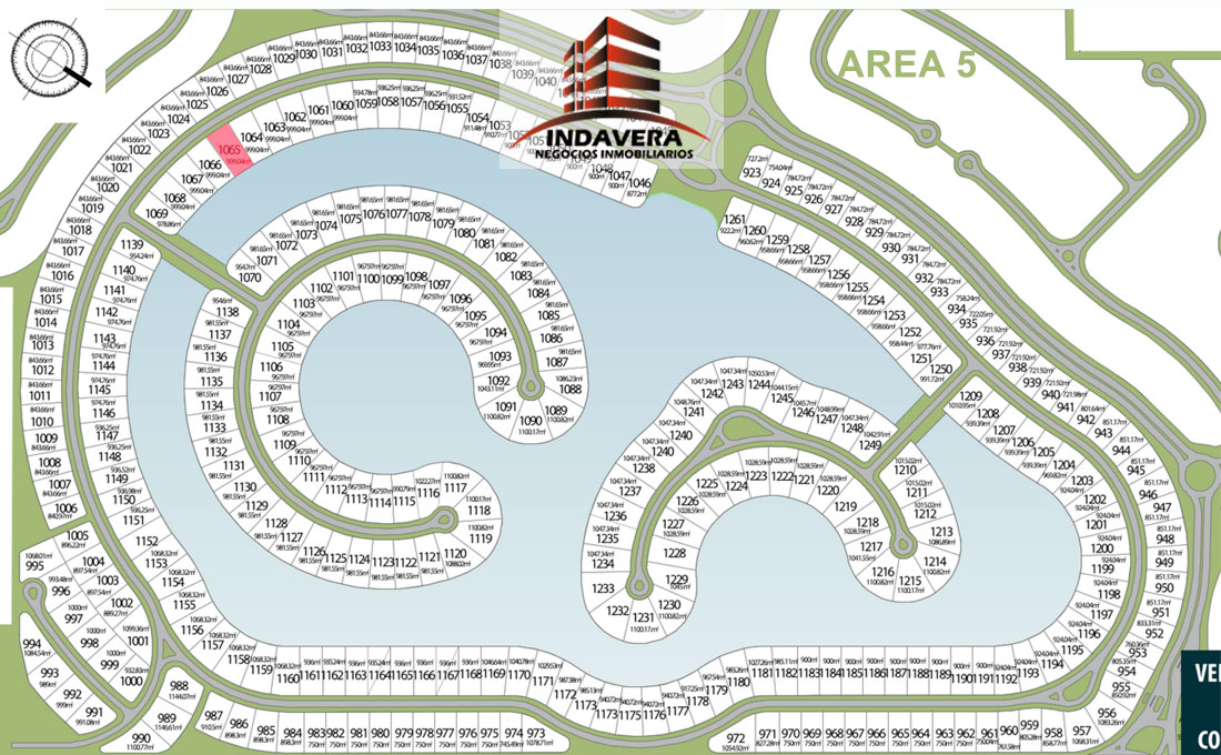 Lote Area 5 de 1.000 m² con Salida a Lago a Pocos ms de La Entrada Principal – San Matías image 3